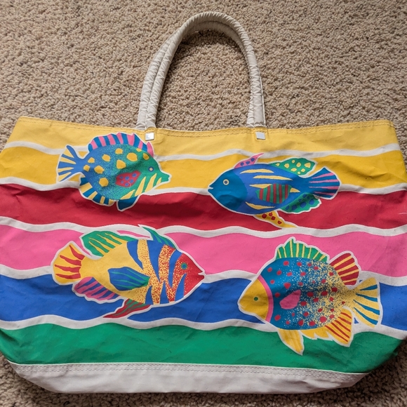 XL Beach Bag, Zipper Closure, 1 small inside pocket - Picture 3 of 7